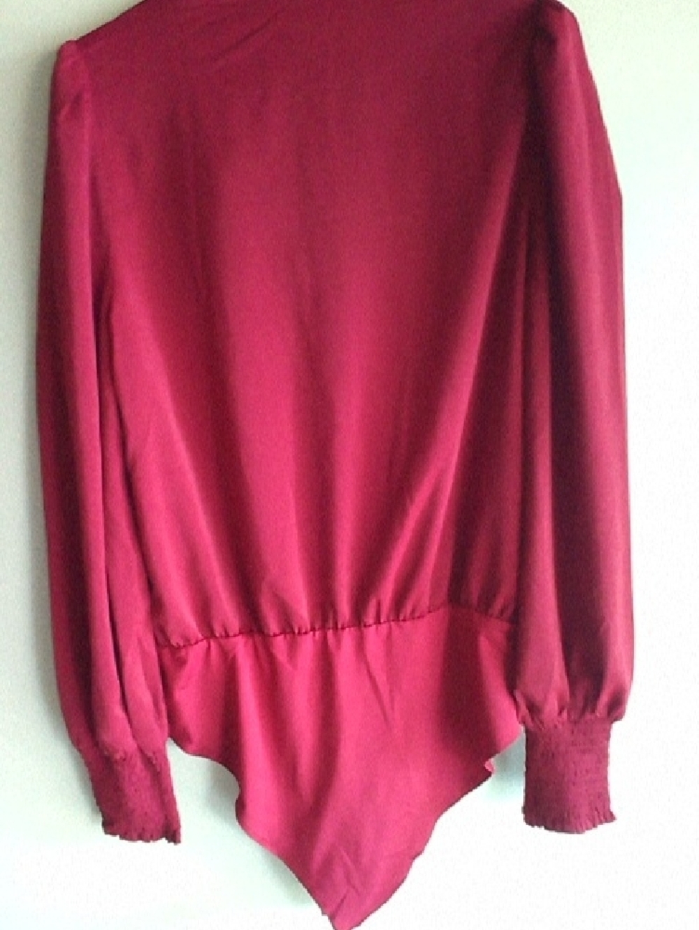 Button-Front Blouse in Deep Raspberry - Picture 6 of 7